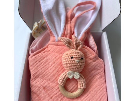 StitchesandTweed Baby Gift Set - Pink Comforter Pink Toy Rattle Online Hot Sale