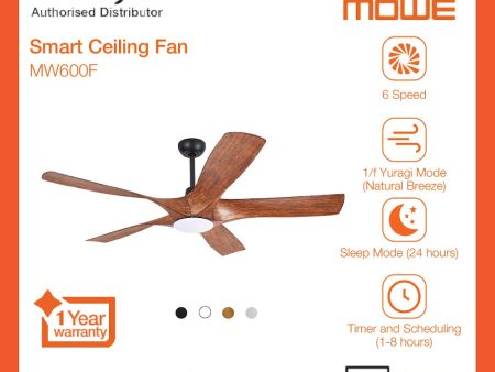 Mowe Smart Ceiling Fan 60  inches Discount