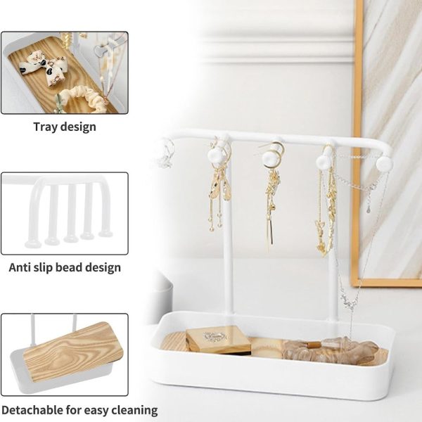 StitchesandTweed Jewellery Holder Organizer Stand - White Online Sale