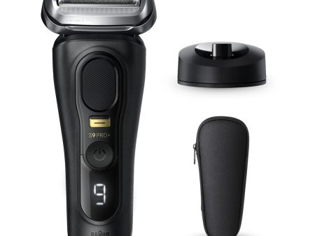 Braun Series 9 Pro+ 9510s Wet & Dry shaver with charging stand and travel case, atelier black For Discount