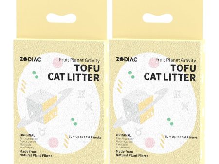 [Bundle of 2] Australia ZODIAC Fruity Tofu Cat Litter 7L Flushable Cat Litter Superior Absorbent Quick Clumping Cheap