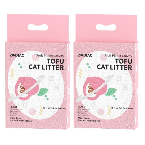 [Bundle of 2] Australia ZODIAC Fruity Tofu Cat Litter 7L Flushable Cat Litter Superior Absorbent Quick Clumping Cheap