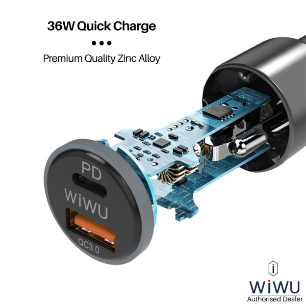 WiWU PC100 Car USB Charger For Sale