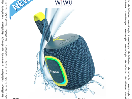 WiWU Thunder Speaker P25 Wireless Bluetooth Stereo sound Portable mobile Speaker-Blue Supply