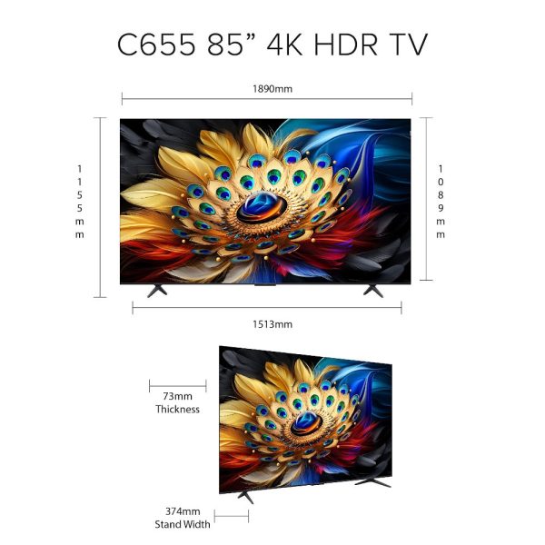 TCL C655 Qled 4K Google TV 85 Inch Online Hot Sale