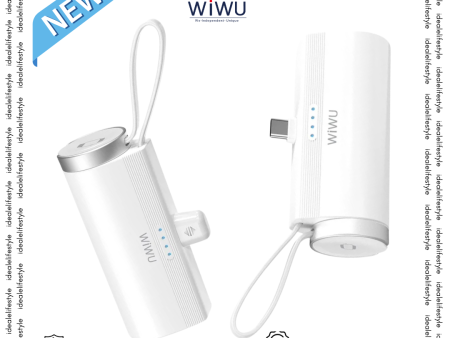 WIWU Wi-W026 Capsule Mobile Power Bank Mini USB-C Portable Charger with Watch Charger For Sale