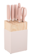 Zwilling Now S Knife Block Set, 7 Pieces ( Pink ) - Chinese Chef S Knife, Chinese Chopper Or Cleaver, Santoku Knife, Vegetable Knife, Sharpening Steel, Multi Purpose Shear And Wooden Block Online now