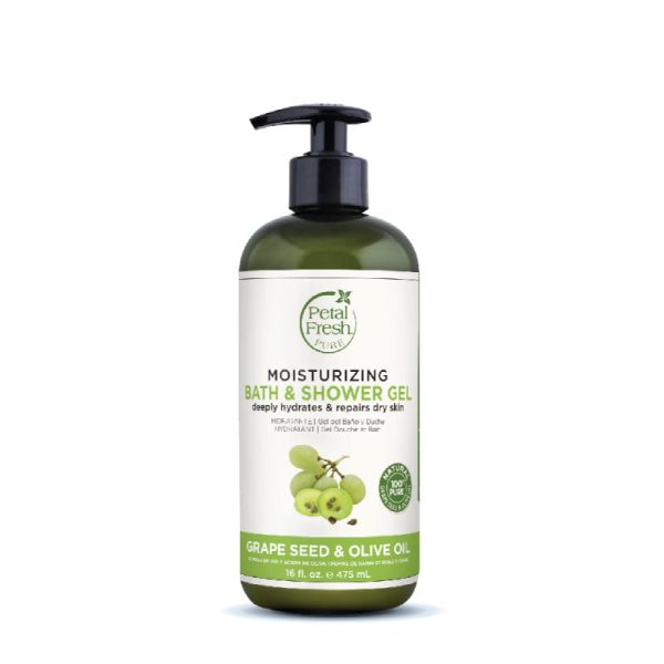 Petal Fresh Moisturising Bath & Shower Gel - Grapeseed & Olive Oil 475ml Online now