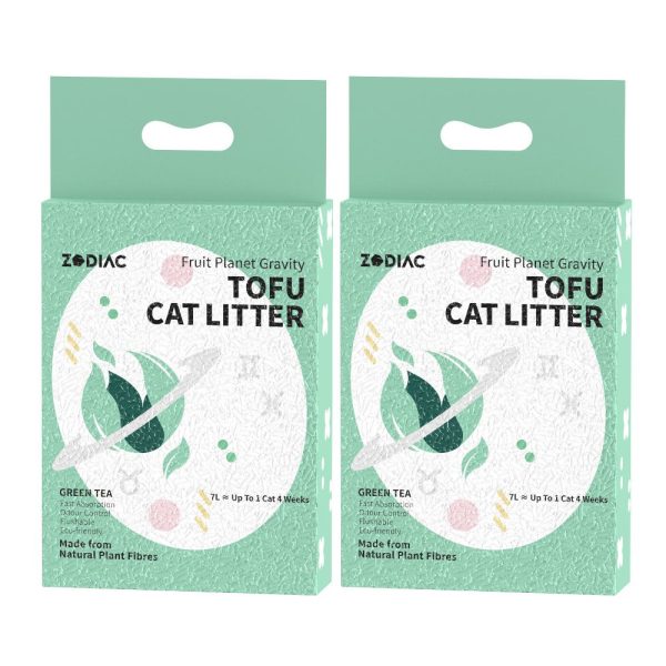 [Bundle of 2] Australia ZODIAC Fruity Tofu Cat Litter 7L Flushable Cat Litter Superior Absorbent Quick Clumping Cheap