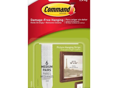 COMMAND - Medium Picture Hanging Strips, White - 6 Strips Cheap