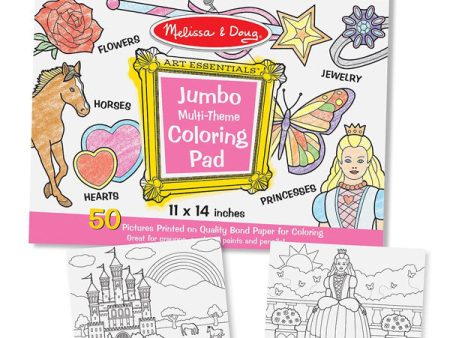 MELISSA & DOUG - Jumbo Coloring Pad Pink - 11  x 14  Fashion