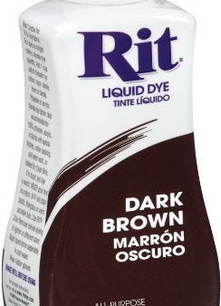 RIT DYE - Liquid Fabric Dye Dark Brown - 8 fl. oz. (236 ml) Online Sale