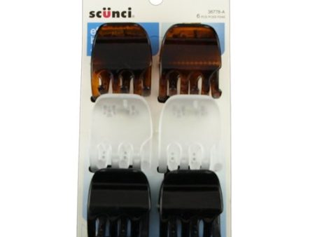 SCUNCI - Effortless Beauty Hair Clips Assorted - 6 Pack Online Sale