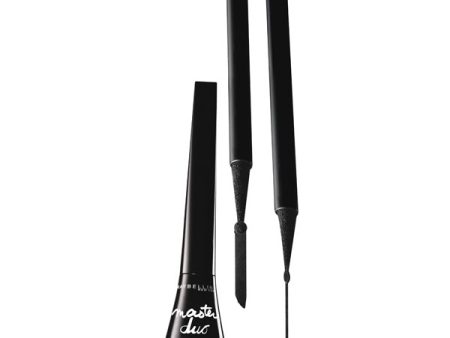 MAYBELLINE - Eye Studio Master Duo Glossy Liquid Liner 500 Black Lacquer - 0.05 fl. oz. (1.6 ml) Supply