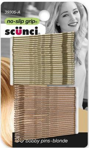 SCUNCI - No Slip Grip Bobby Pins Blonde - 50 Pins For Discount