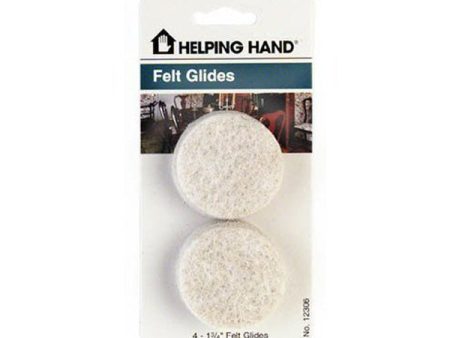 HELPING HAND - Ivory Felt Glides 1.75  - 4 Pack Hot on Sale