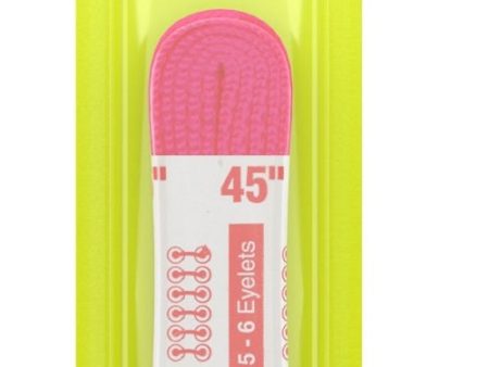 KIWI - Style Flat Neon Pink 45  Laces - 1 Pair Fashion