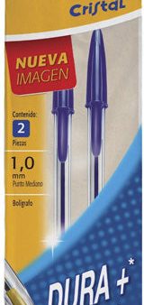 BIC - Salon Ball Pens Medium Blue - 2 Pack on Sale