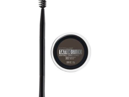 MAYBELLINE - TattooStudio Brow Pomade Eyebrow Makeup Black Brown - 0.106 oz (3 g) For Sale