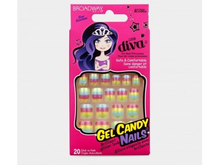 KISS - Little Diva Gel Candy Nails You re a Shining Star - 20 Stick-on Nails Online