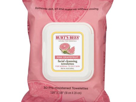 BURT S BEES - Pink Grapefruit Facial Cleansing Towelettes - 30 Towelettes Online