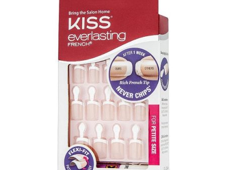 KISS - Everlasting French Nail Kit Real Petite Clear Pink - 28 Nails Online Hot Sale