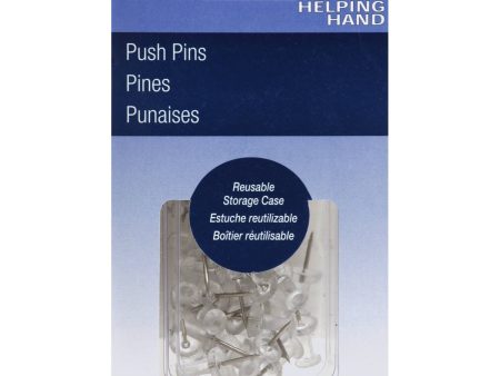 HELPING HAND - Push Pins, Clear - 40 Pieces Online Hot Sale