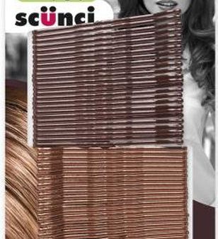 SCUNCI - No Slip Grip Bobby Pins Brunette - 50 Pins Fashion