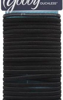 GOODY - SlideProof Flat Elastics Logo Black - 24 Pack Sale