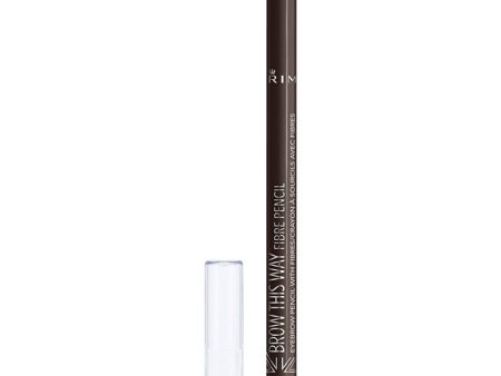 RIMMEL - Brow This Way Fibre Pencil, Dark Brown - 0.038 oz. (1.1 g) For Sale