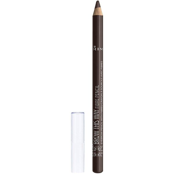 RIMMEL - Brow This Way Fibre Pencil, Dark Brown - 0.038 oz. (1.1 g) For Sale